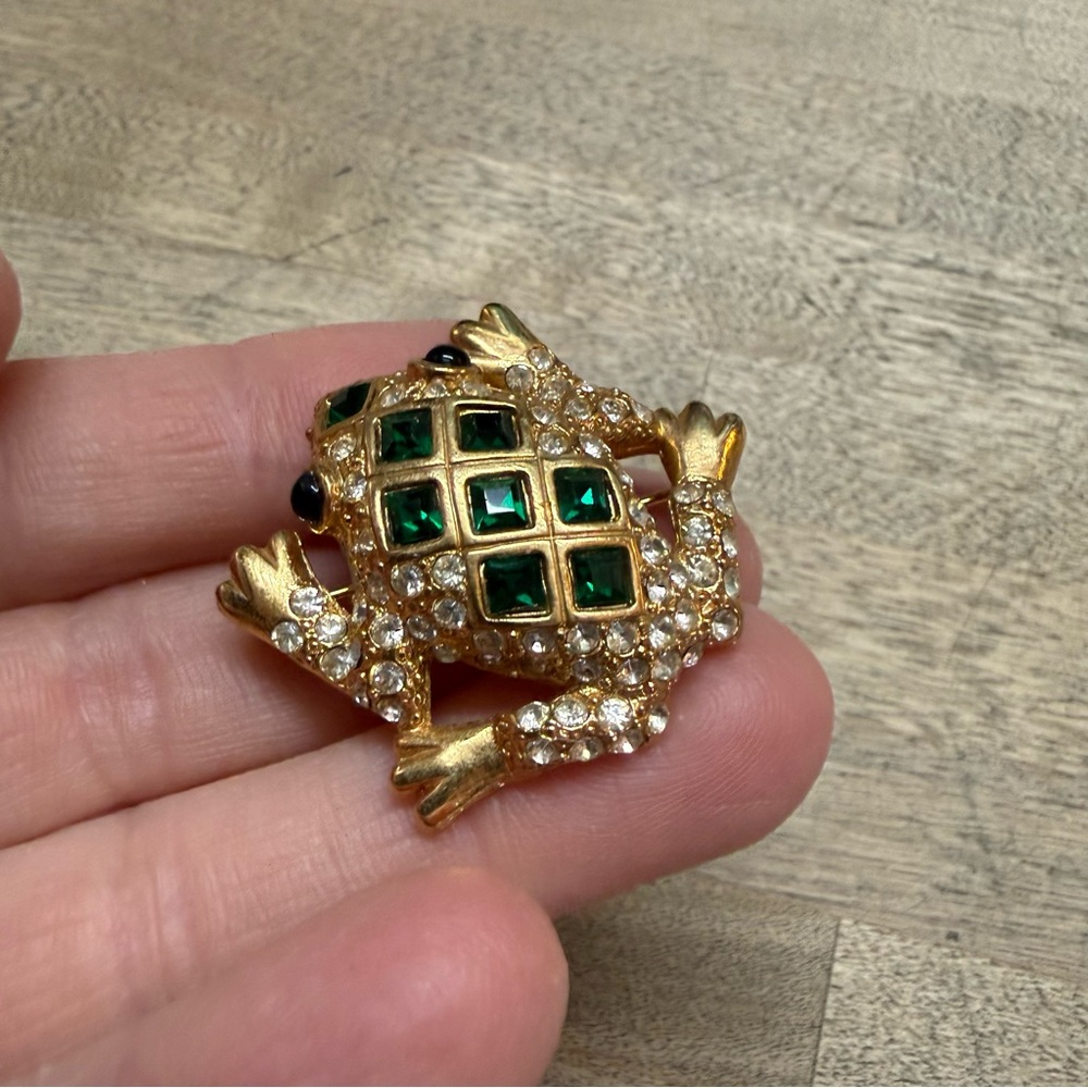 VAN DELL Vintage Frog Brooch - Picture 2 of 3